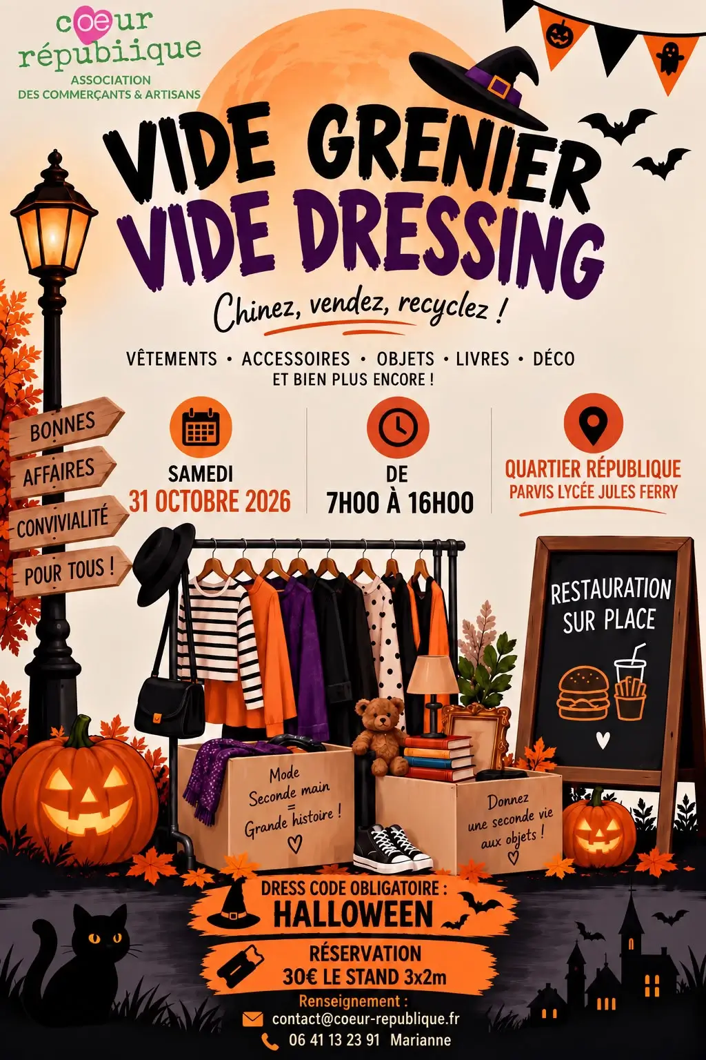 Affiche Vide Grenier Vide Dressing République Cannes
